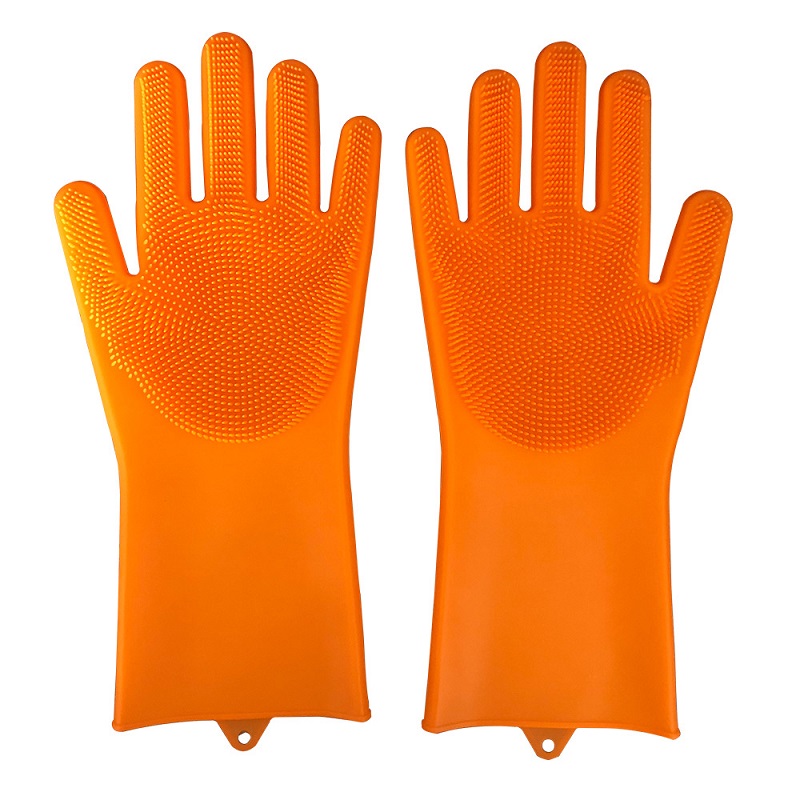 orange silicon gloves
