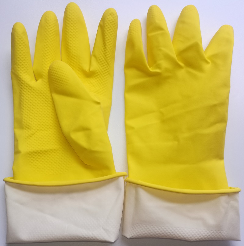 Household Yellow Latex Gloves