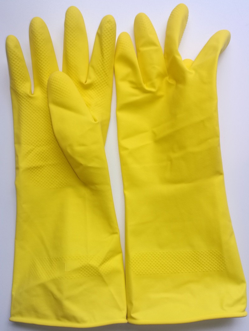 house latex gloves-yellow